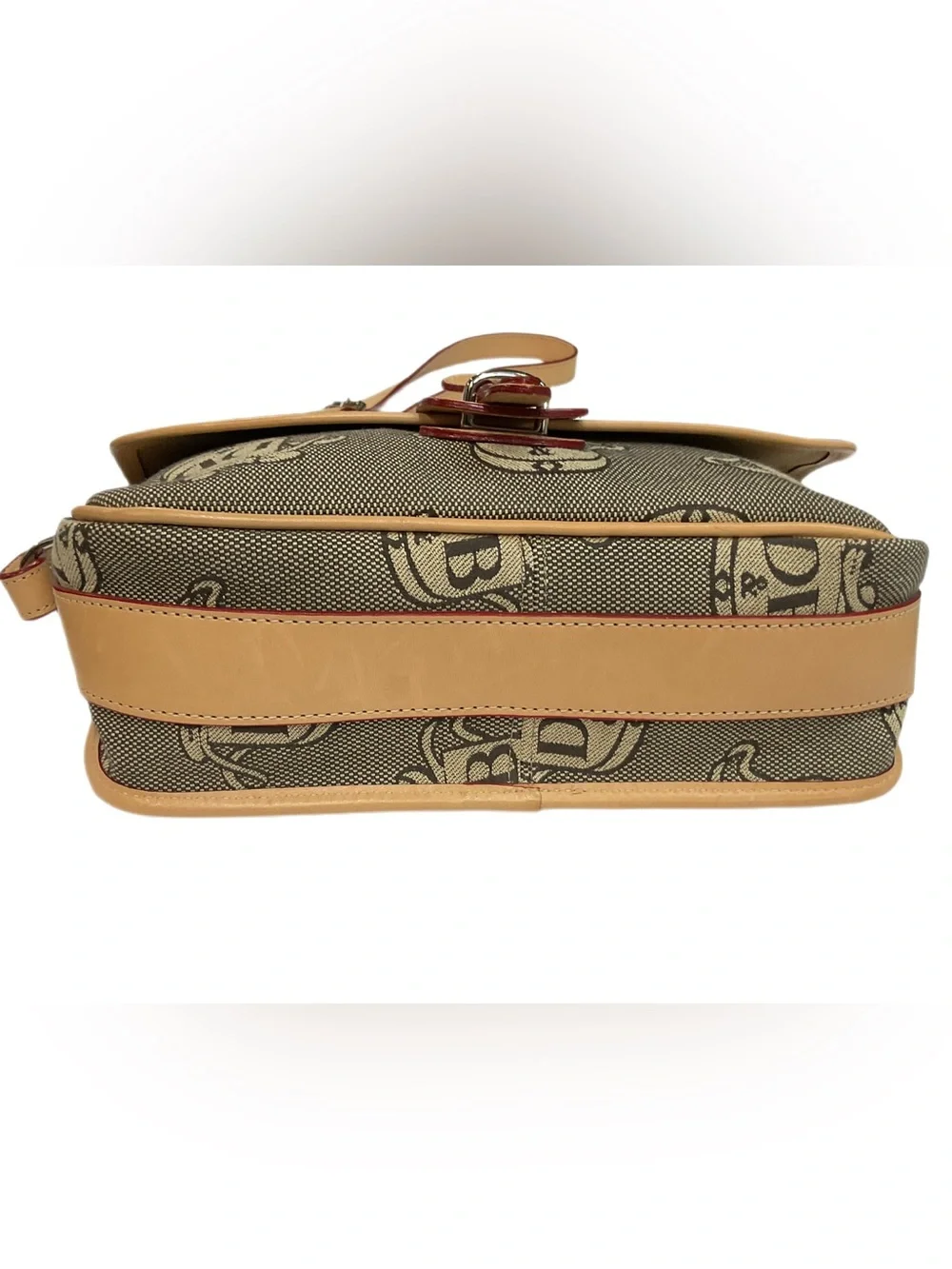 Vintage Dooney & Bourke Signature Flap Tan Brown Crossbody Bag Authenticated